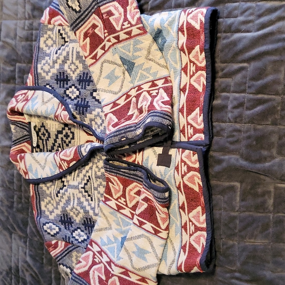 Flashback Thick Boho Tapestry Crop Jacket - image 6